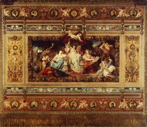 Design til gardinet i Dresdens opera, 1876